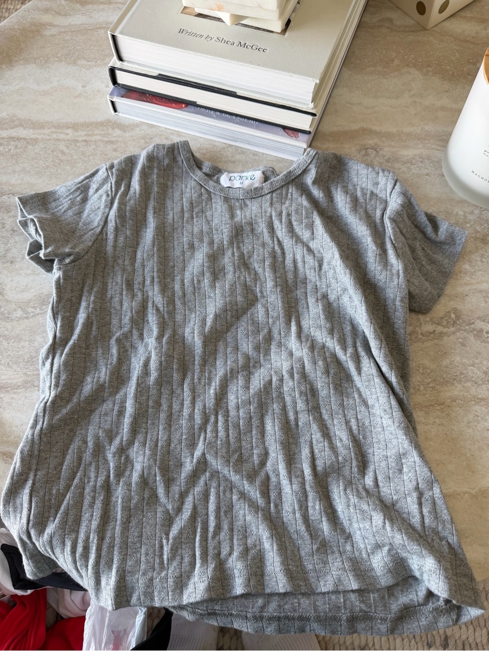 Parke Pointelle Short Sleeve Tee